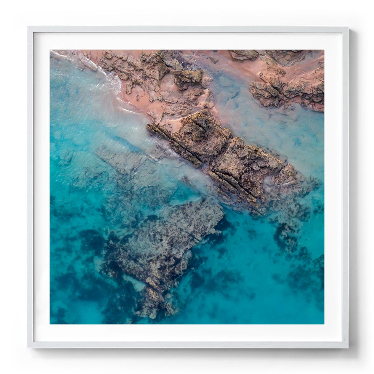 Entrance Point Abstracts at Sunset #2 - Square Framed Print