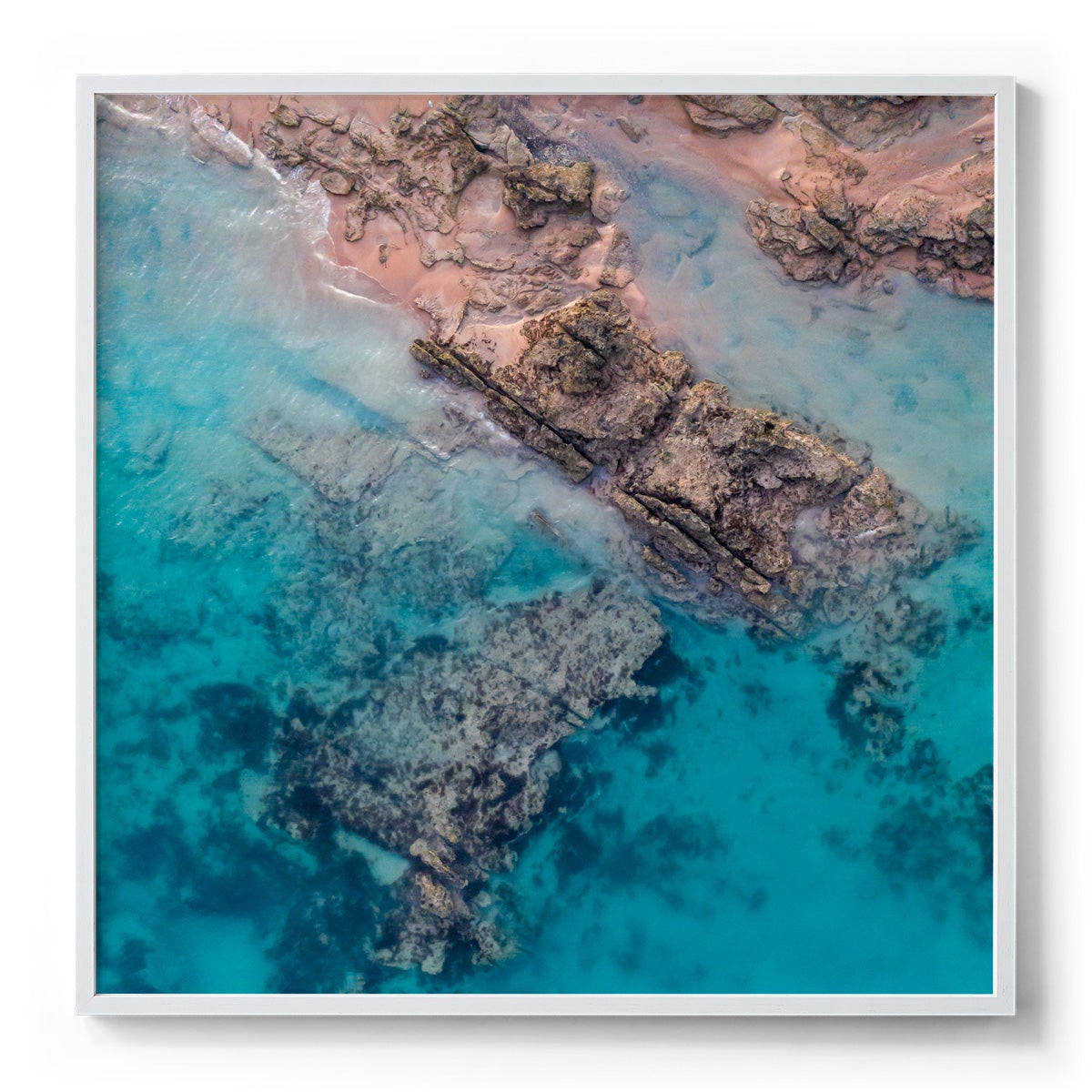 Entrance Point Abstracts at Sunset #2 - Square Framed Print