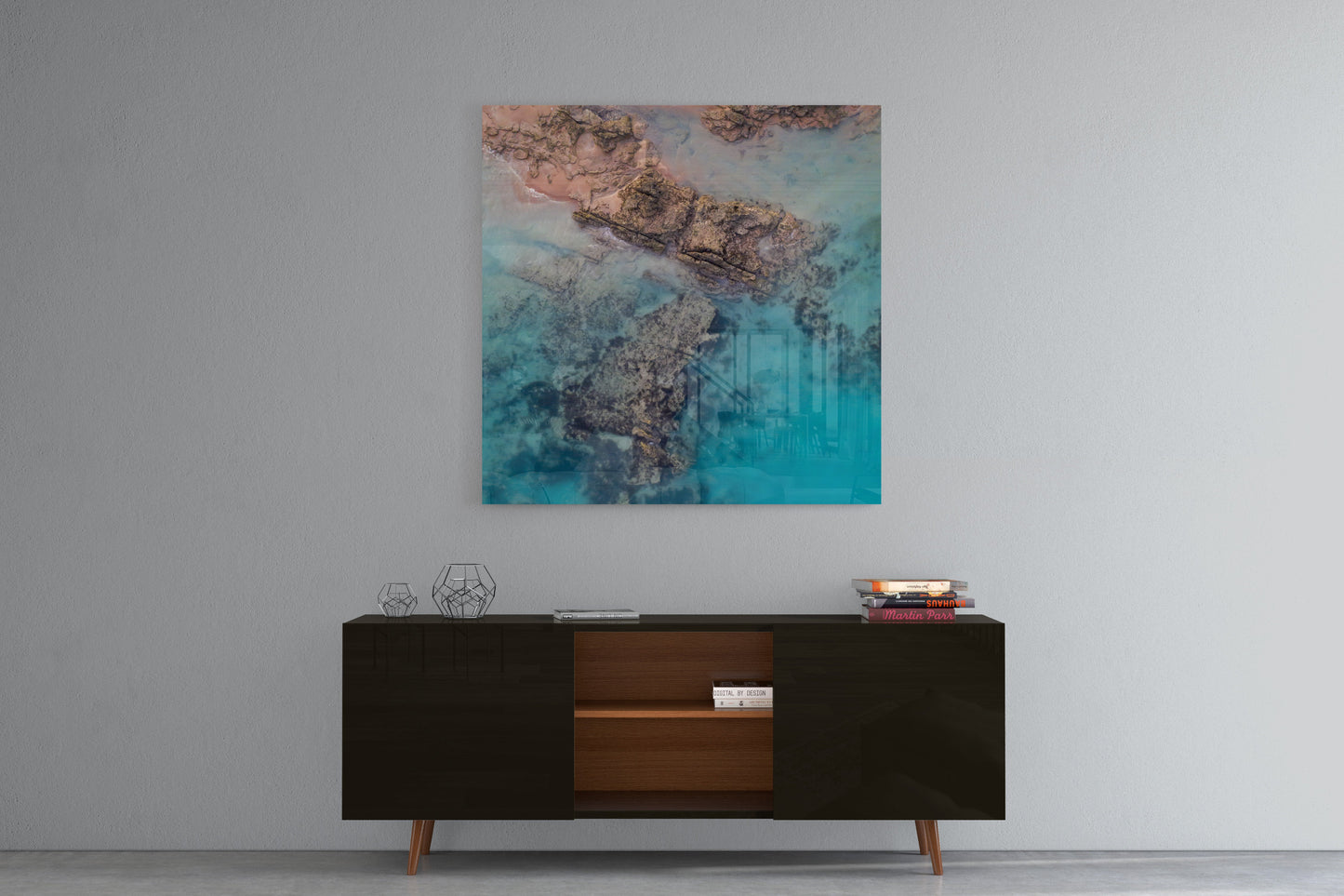 Entrance Point Abstracts at Sunset #1 - Square Acrylic Print