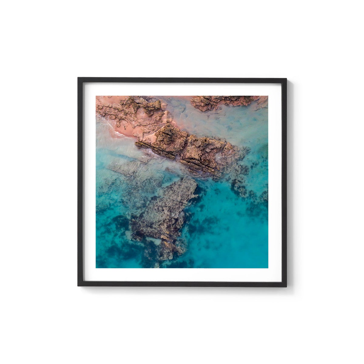Entrance Point Abstracts at Sunset #1 - Square Framed Print