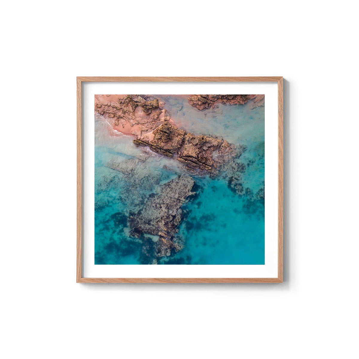 Entrance Point Abstracts at Sunset #1 - Square Framed Print