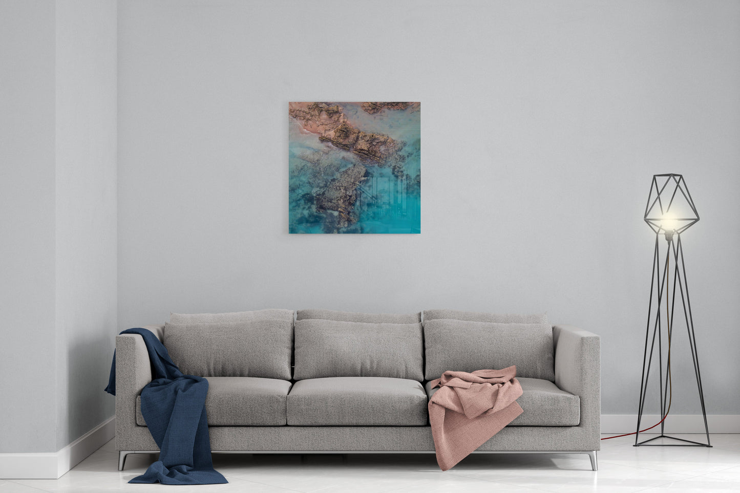 Willie Creek Tidal Abstract #3 - Square Acrylic Print
