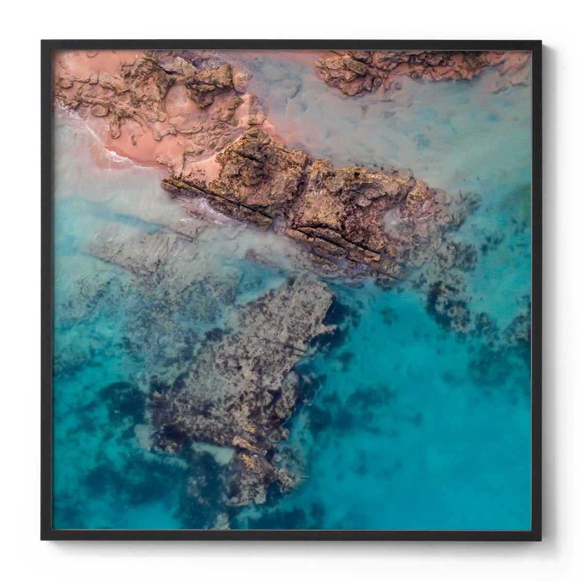 Entrance Point Abstracts at Sunset #1 - Square Framed Print