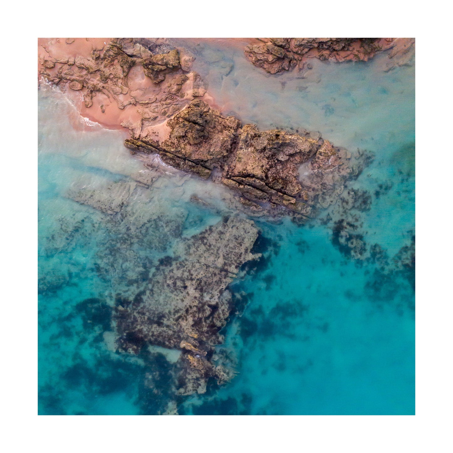 Entrance Point Abstracts at Sunset #1 - Square Acrylic ICE Block