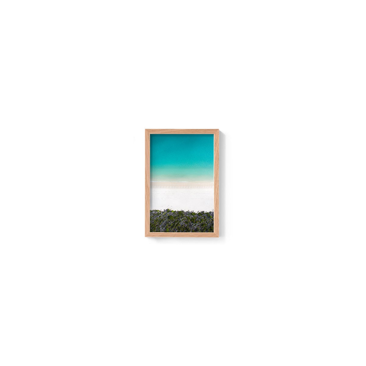 Whitehaven Beach and Forest Abstract - Framed Print