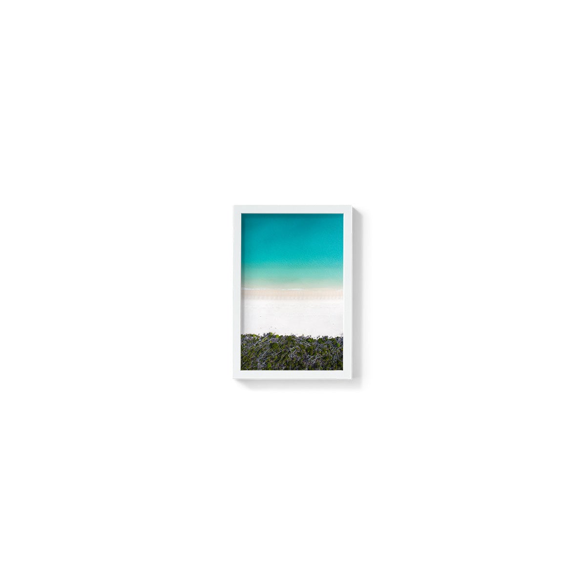 Whitehaven Beach and Forest Abstract - Framed Print