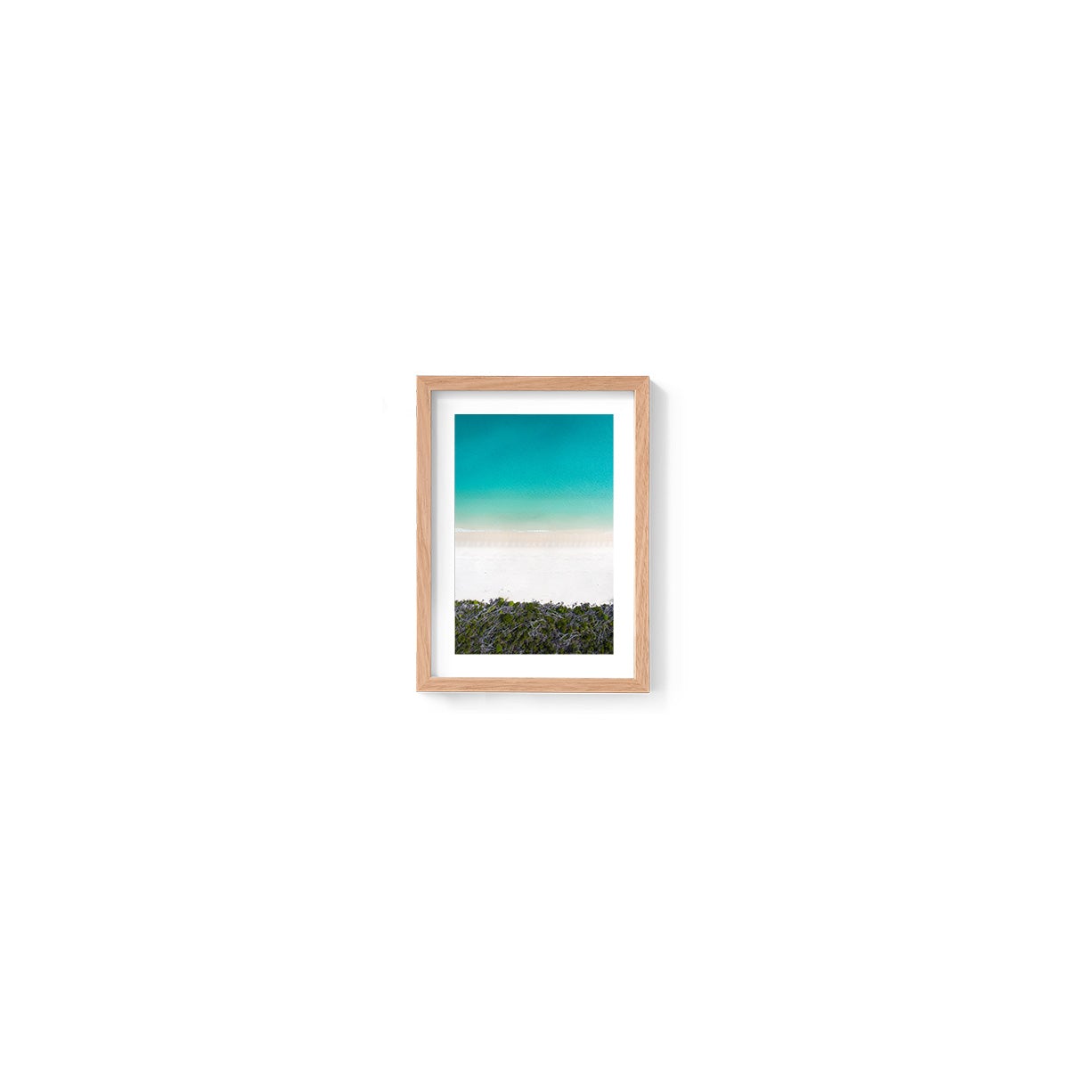 Whitehaven Beach and Forest Abstract - Framed Print