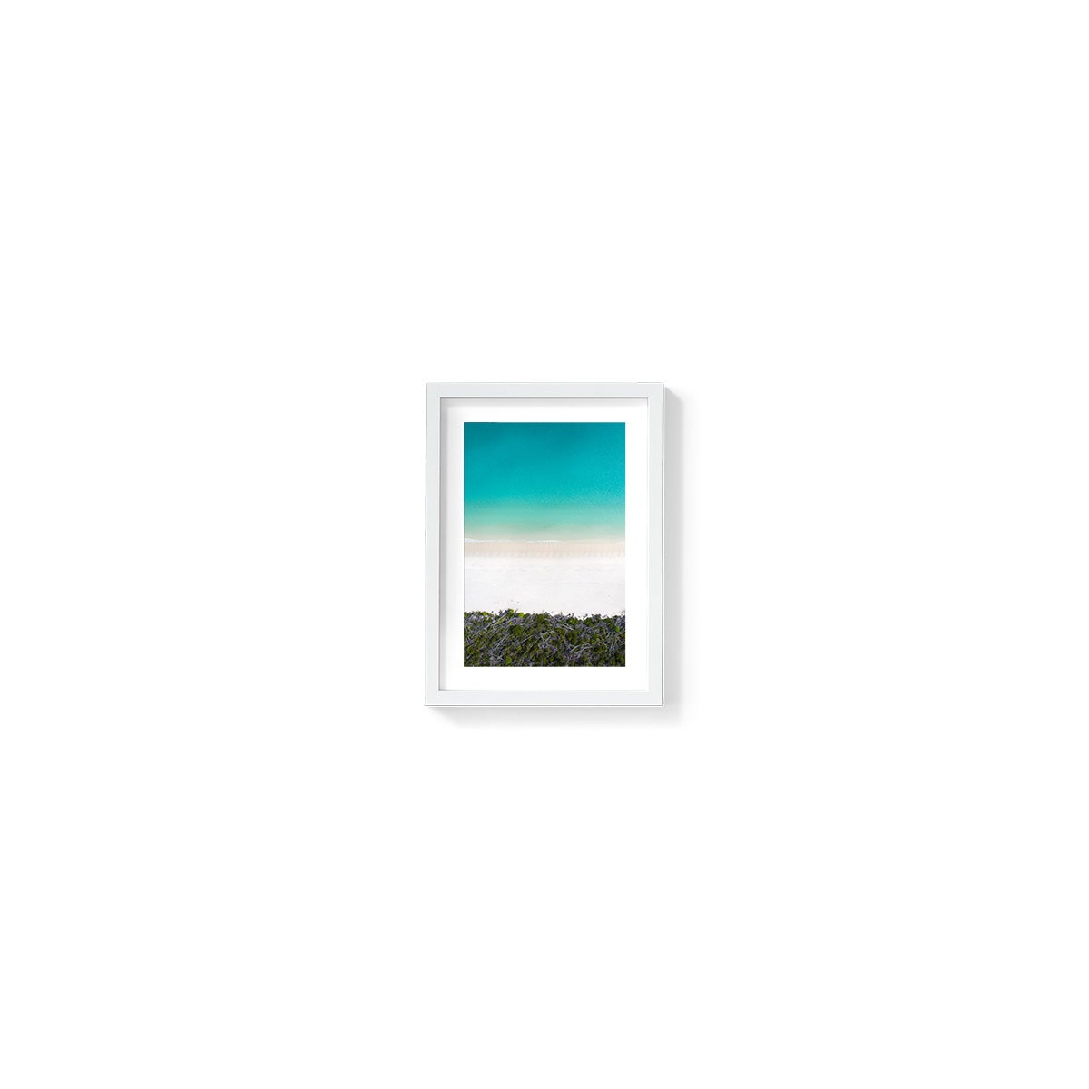 Whitehaven Beach and Forest Abstract - Framed Print