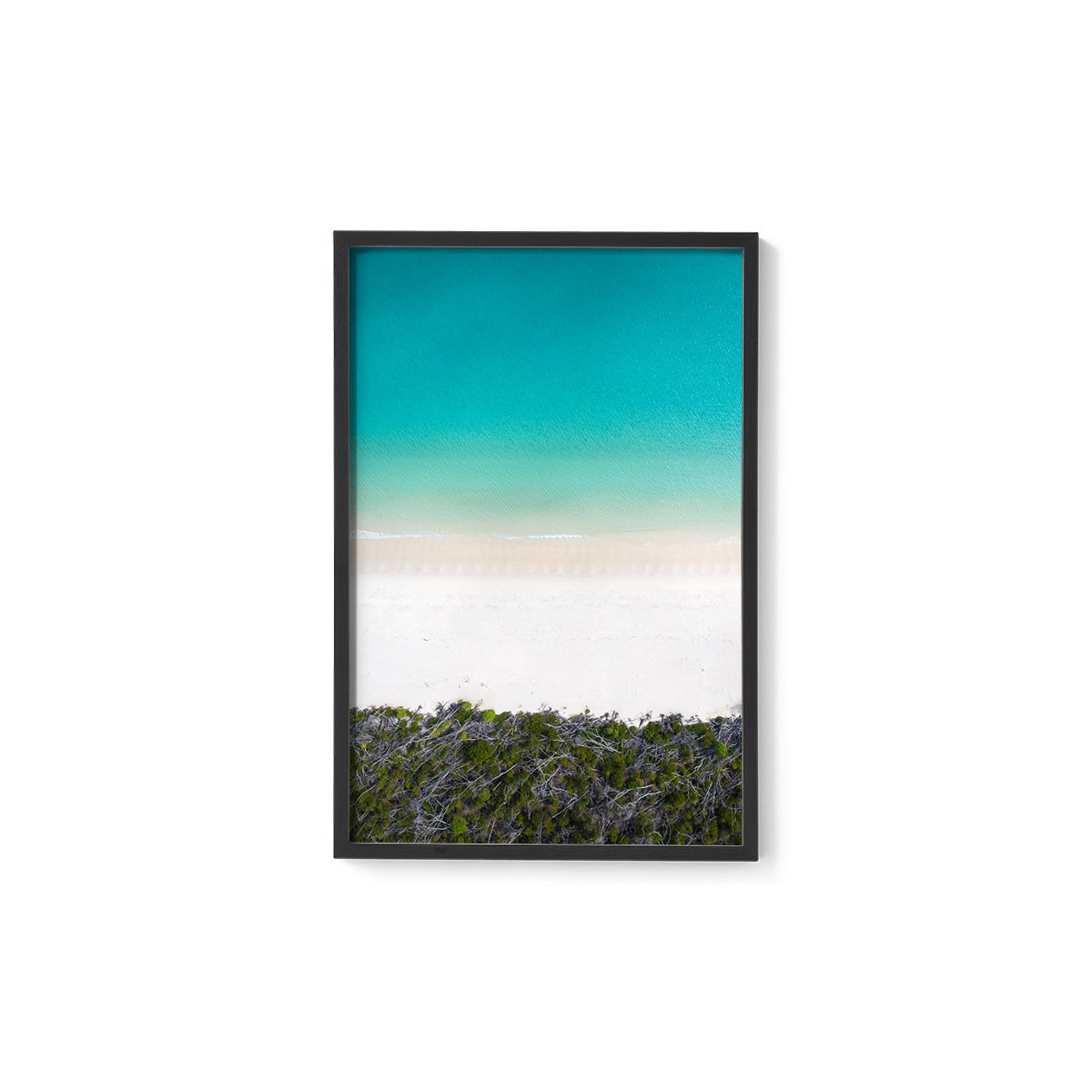 Whitehaven Beach and Forest Abstract - Framed Print