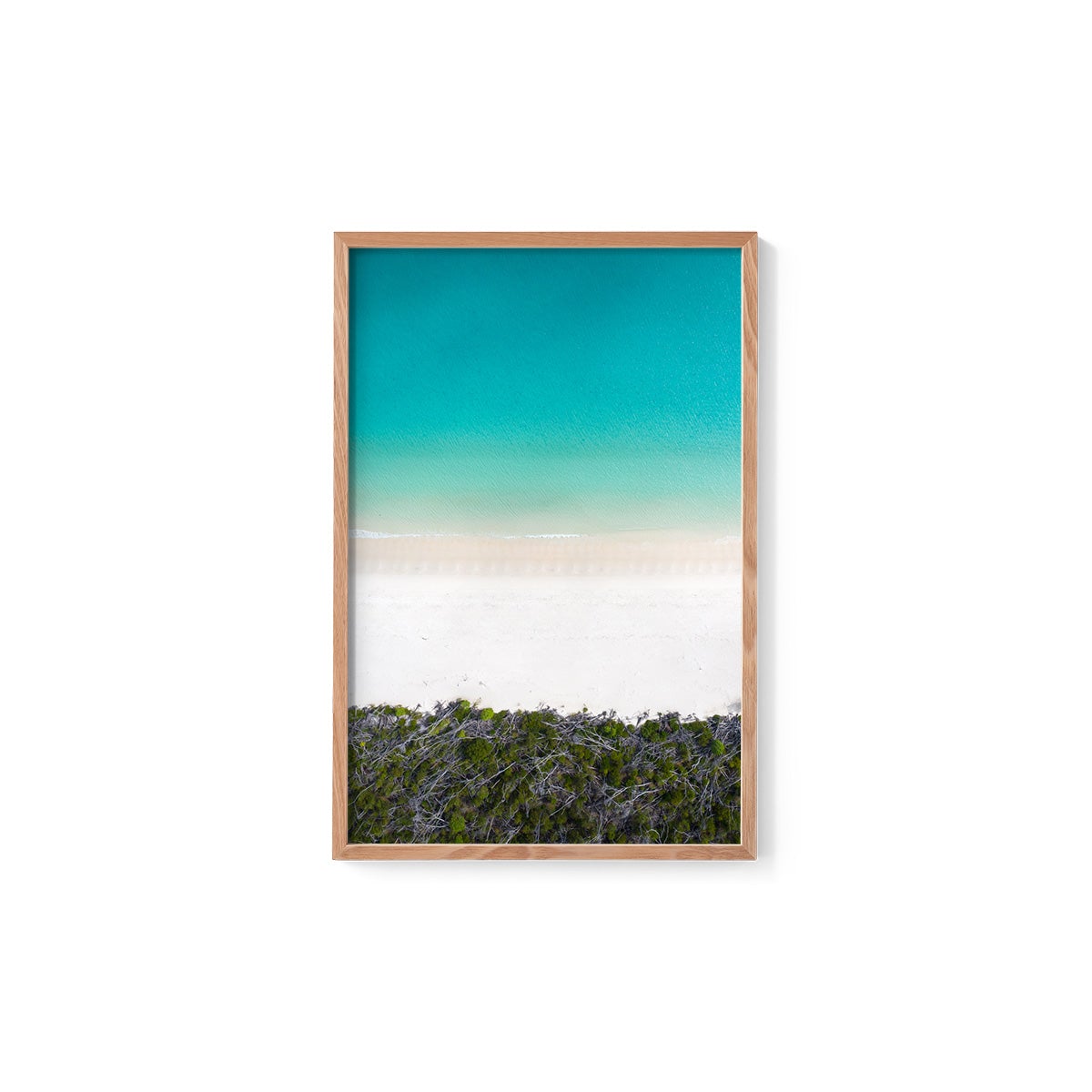 Whitehaven Beach and Forest Abstract - Framed Print