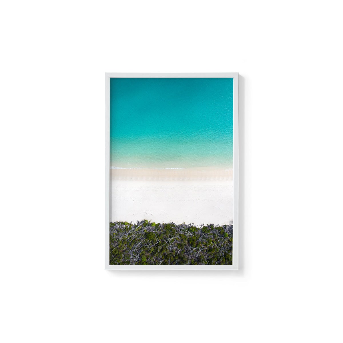 Whitehaven Beach and Forest Abstract - Framed Print