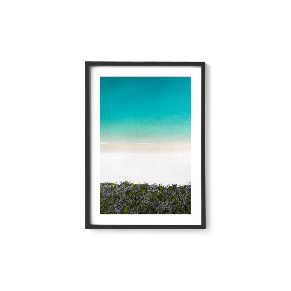 Whitehaven Beach and Forest Abstract - Framed Print