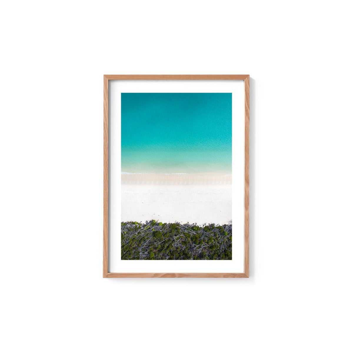 Whitehaven Beach and Forest Abstract - Framed Print