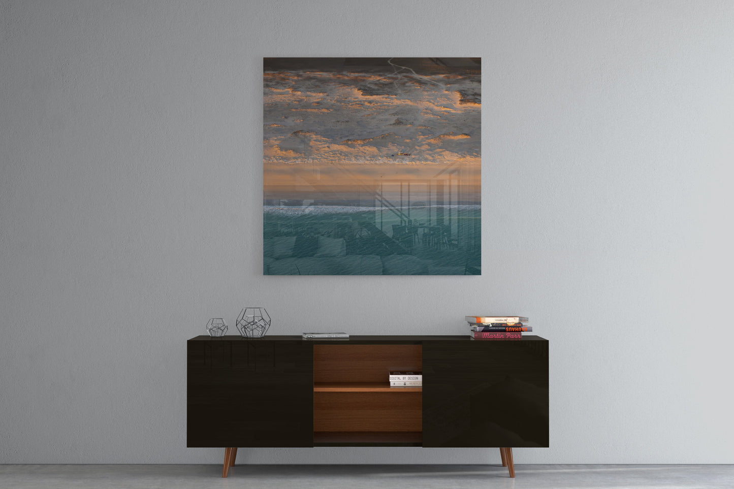 Camped on the Beach - Square Acrylic Print