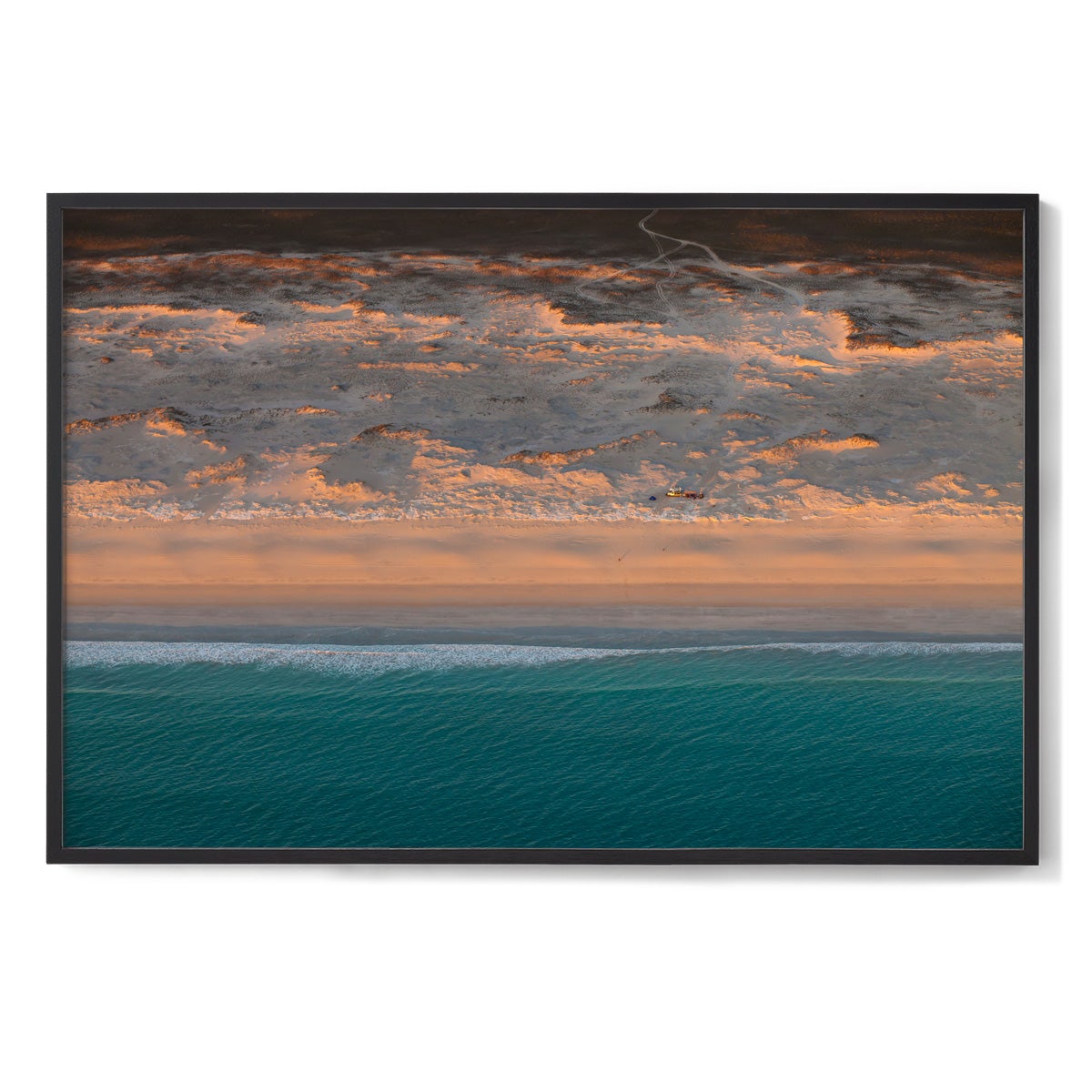 Camped on the Beach - Framed Print
