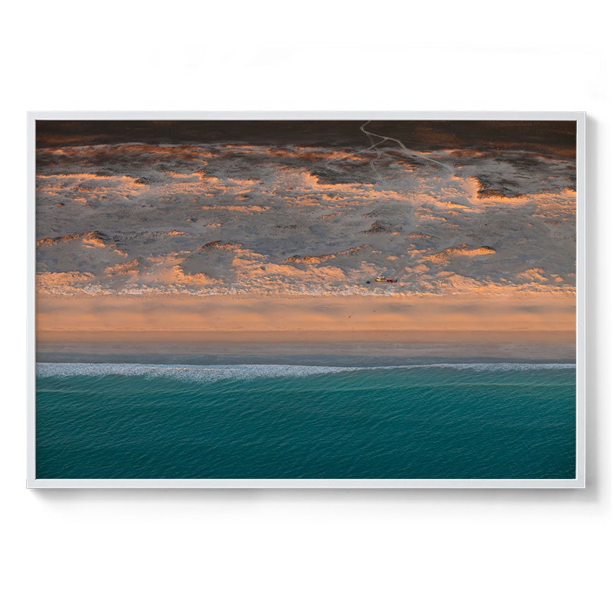 Camped on the Beach - Framed Print