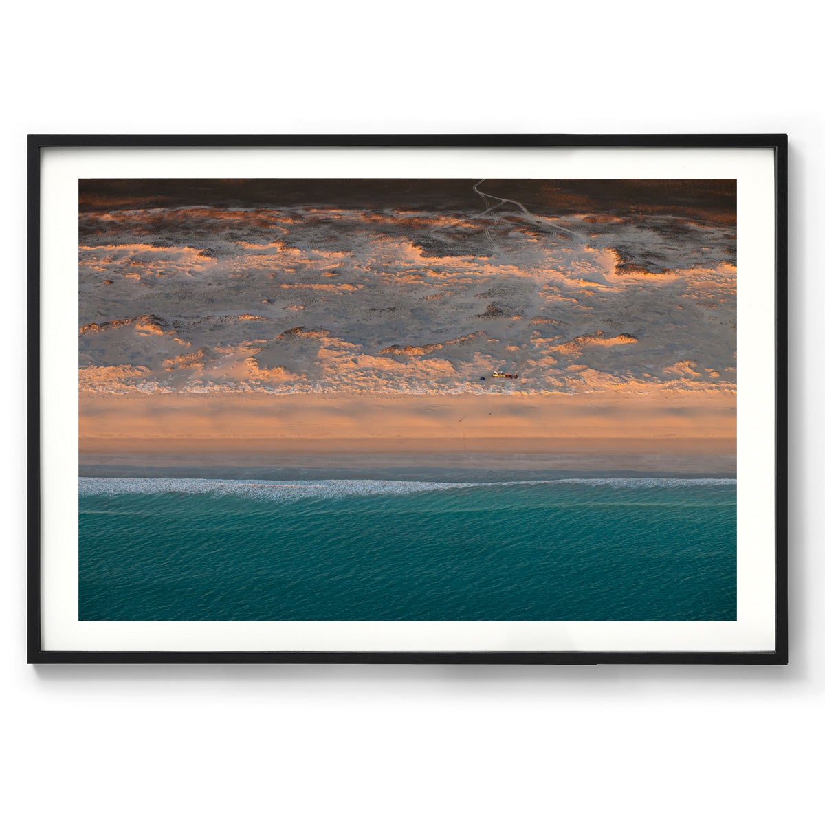 Camped on the Beach - Framed Print