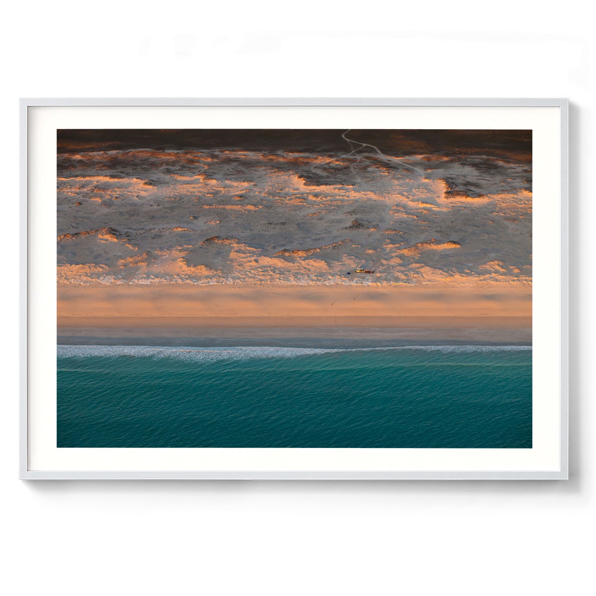 Camped on the Beach - Framed Print