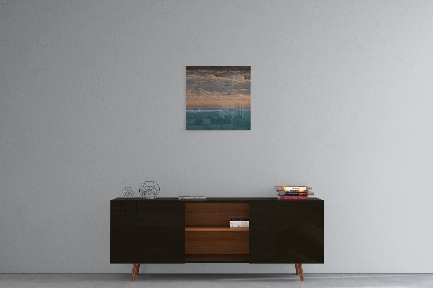 Camped on the Beach - Square Acrylic Print
