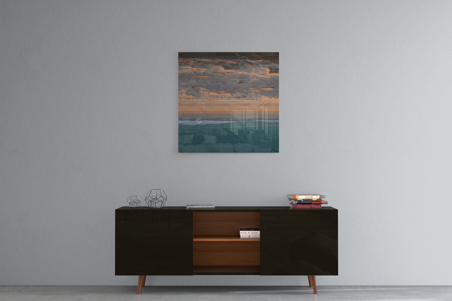Camped on the Beach - Square Acrylic Print
