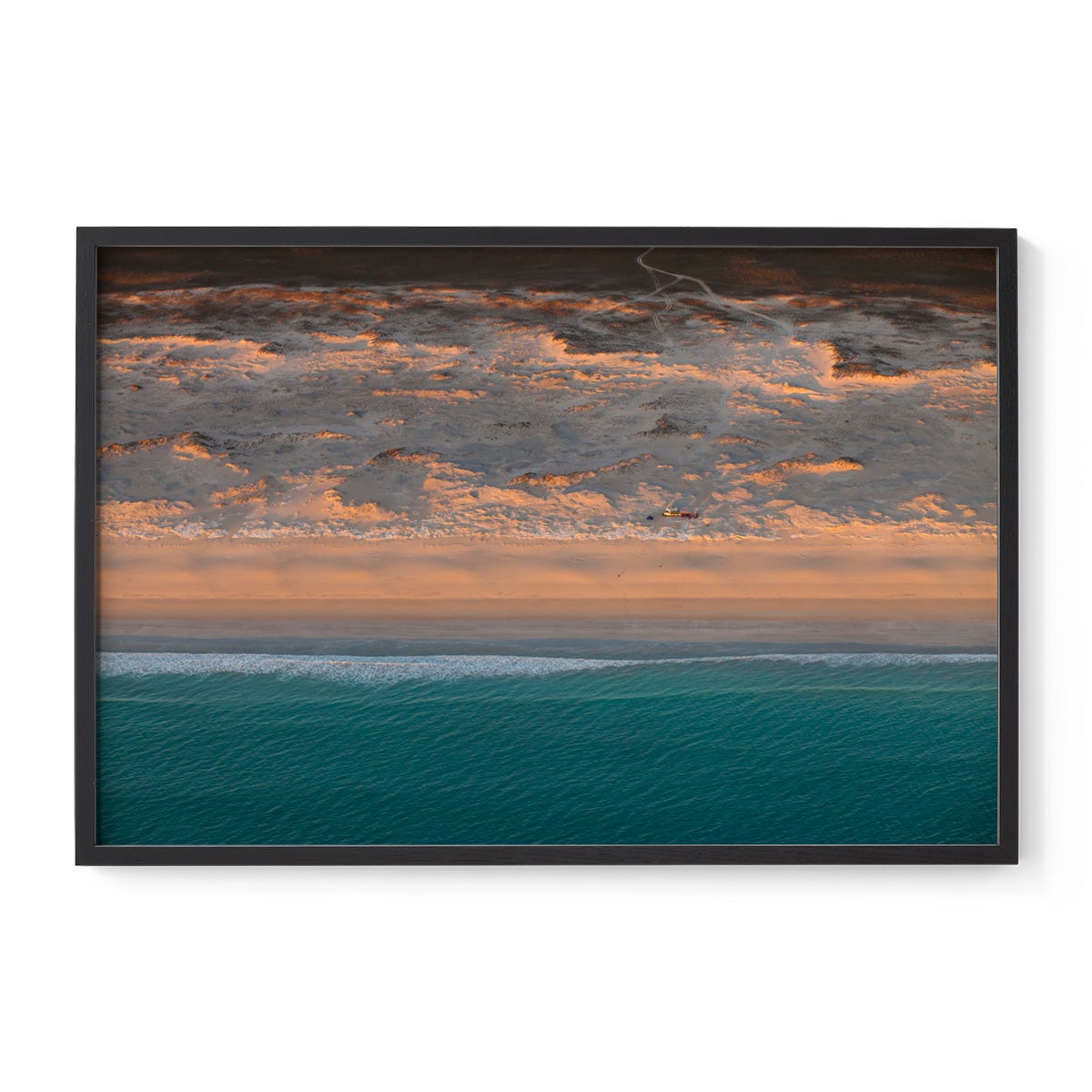 Camped on the Beach - Framed Print