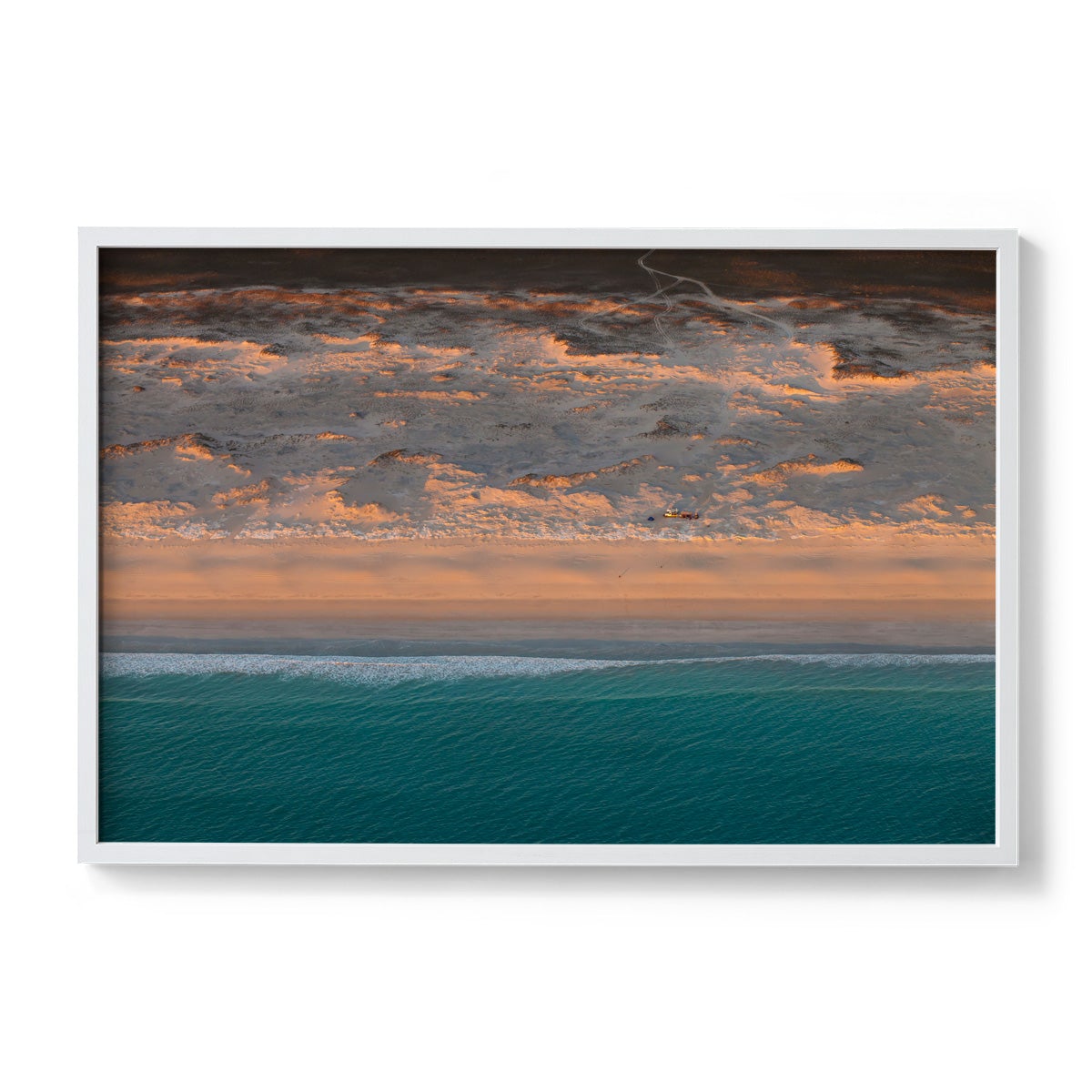Camped on the Beach - Framed Print