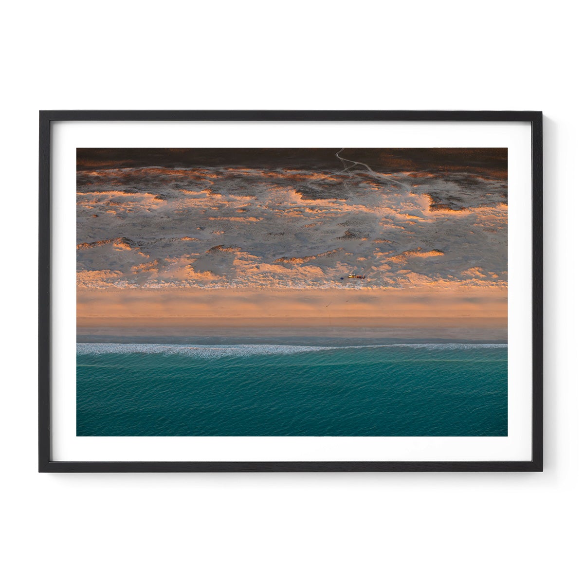 Camped on the Beach - Framed Print