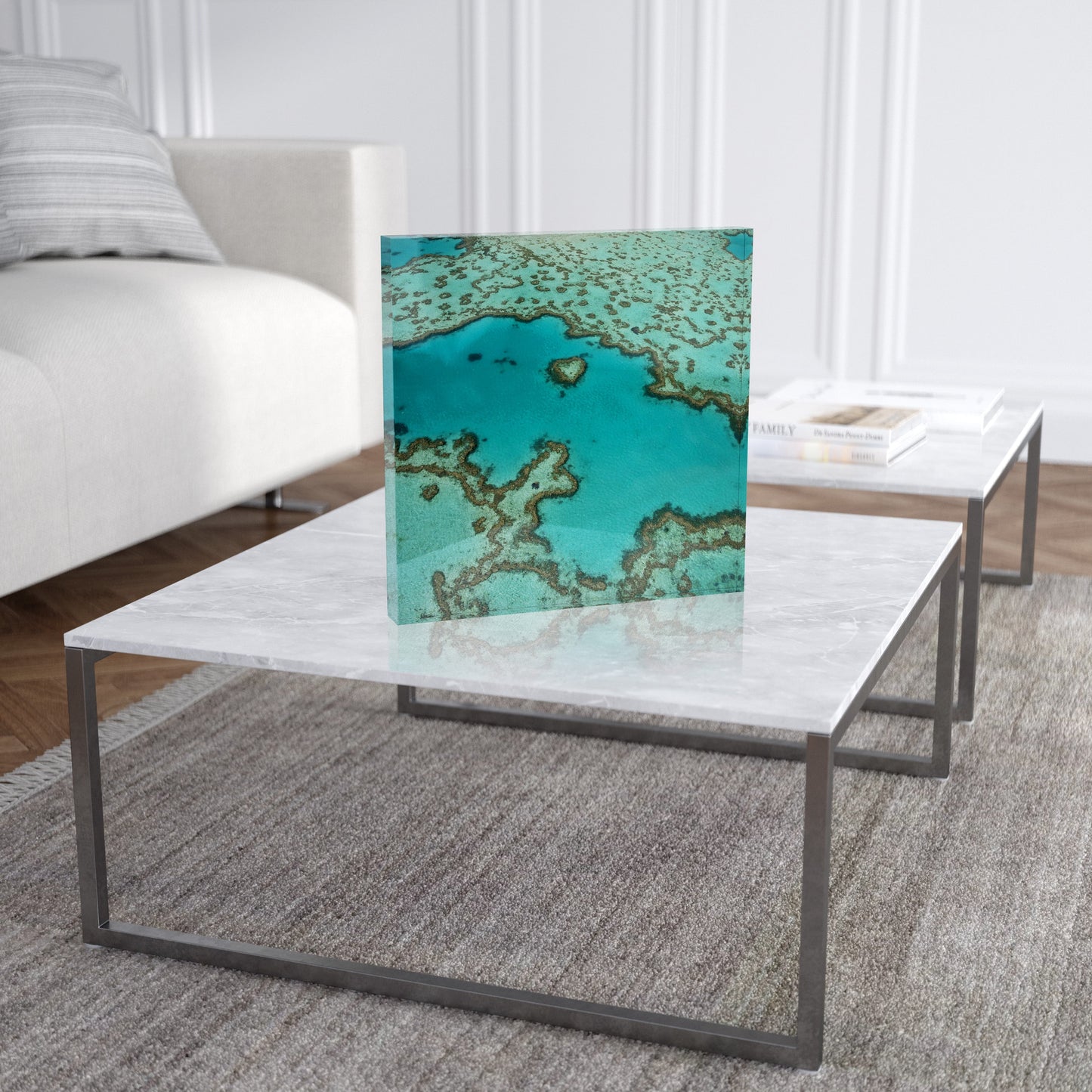 Heart Reef - Square Acrylic ICE Block