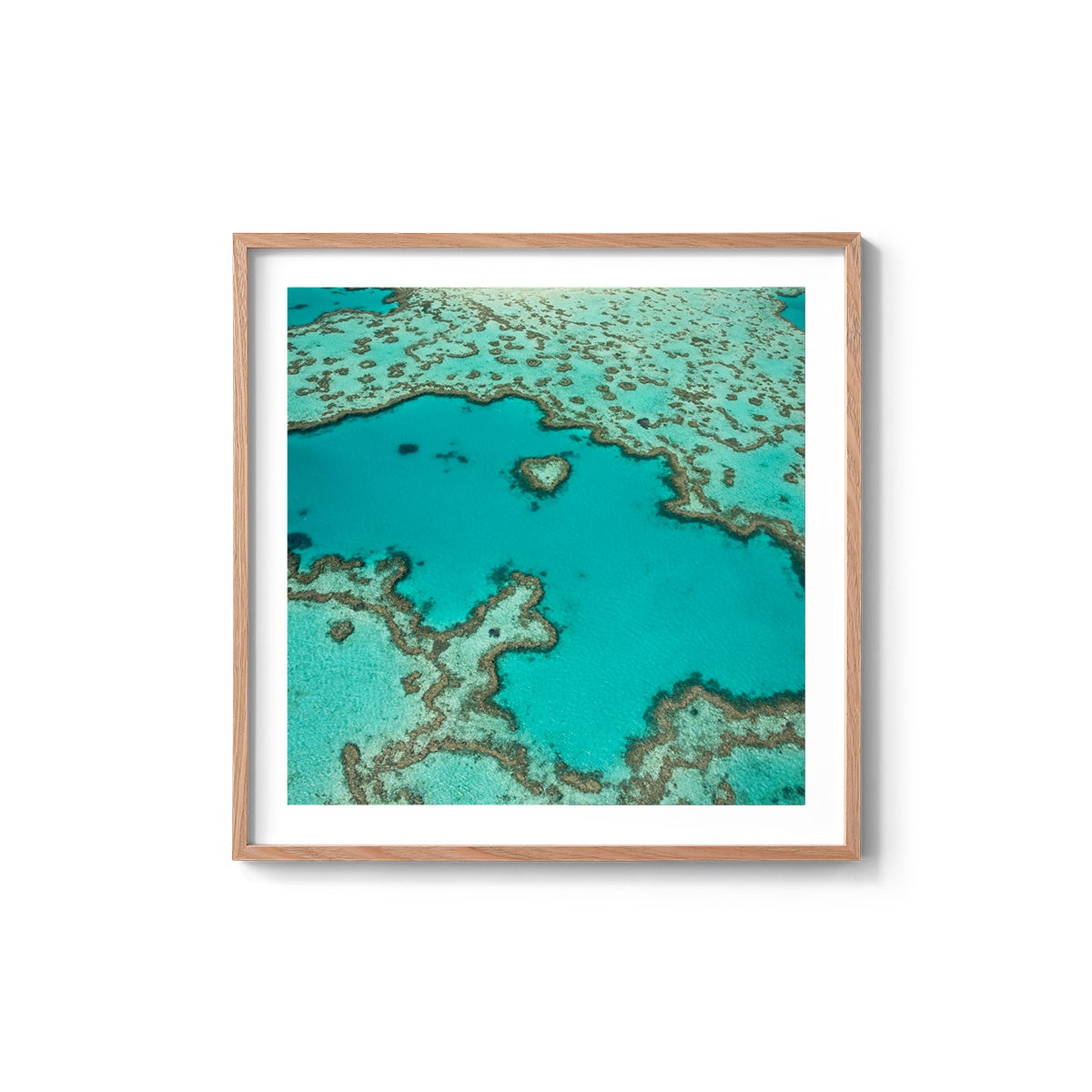 Heart Reef - Square Framed Print