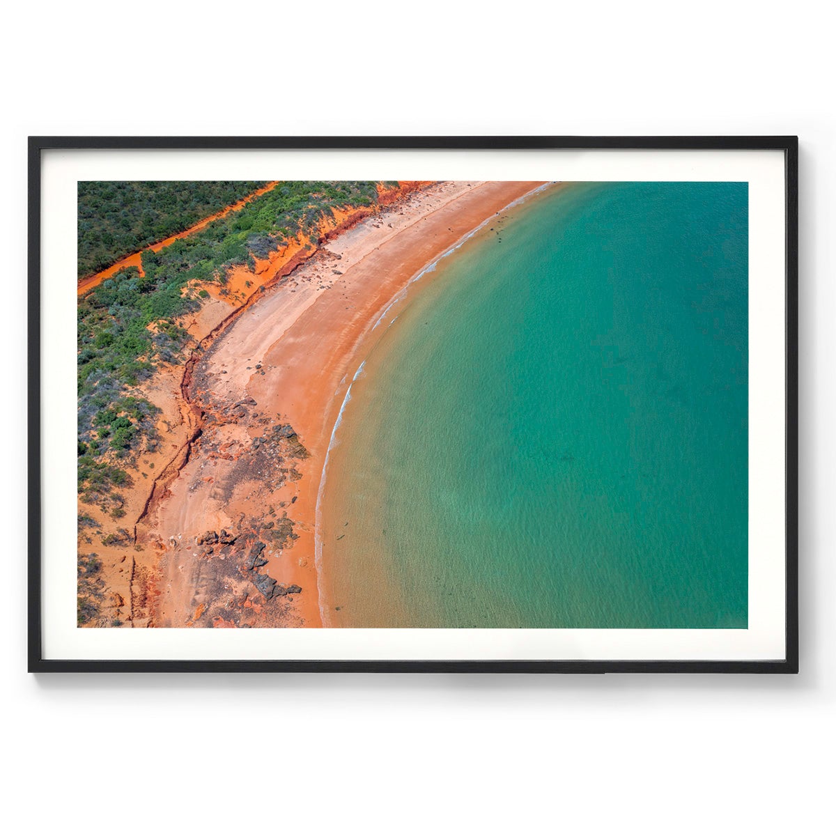 Riddell Beach Aerial, Lurujarri Walk - Framed Print