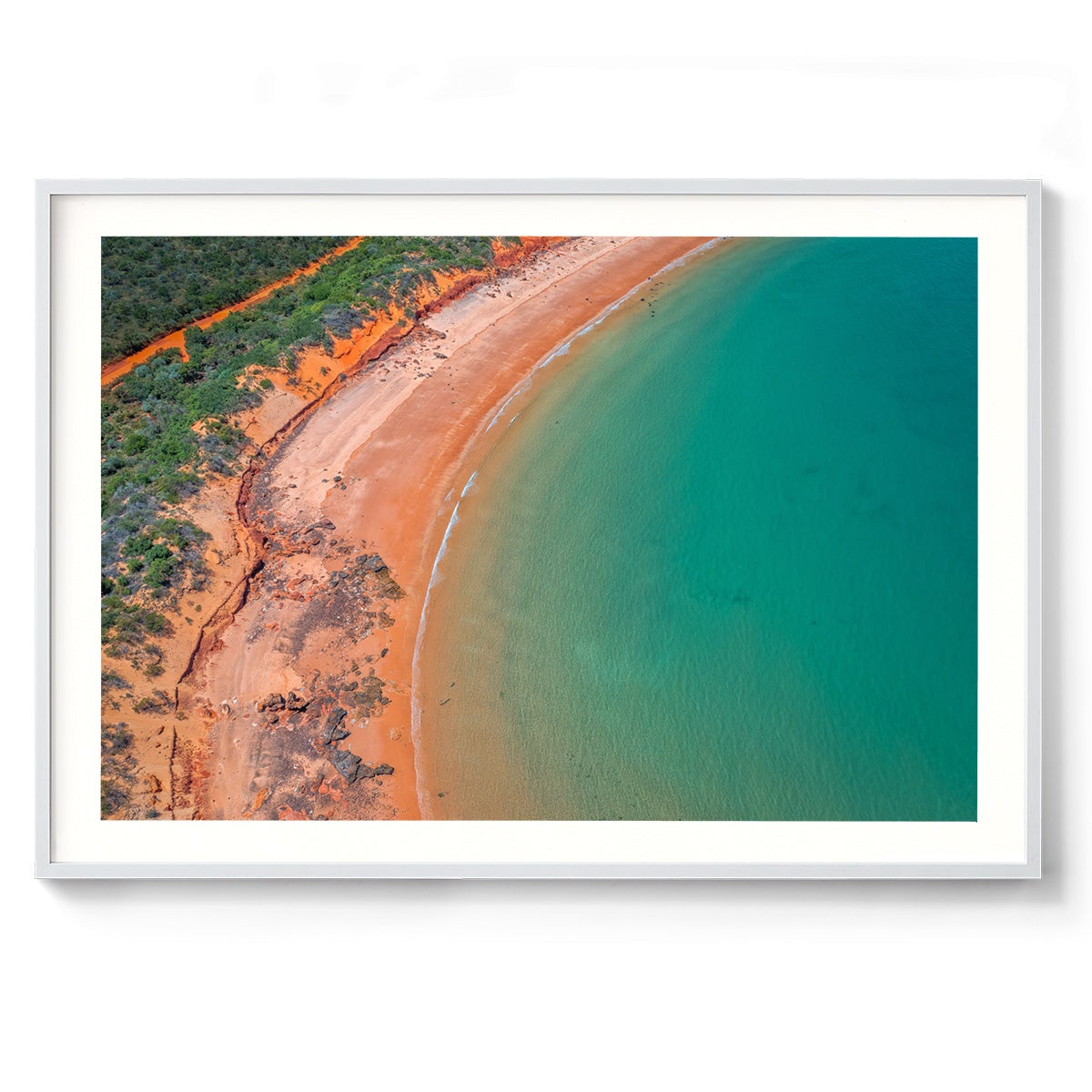 Riddell Beach Aerial, Lurujarri Walk - Framed Print
