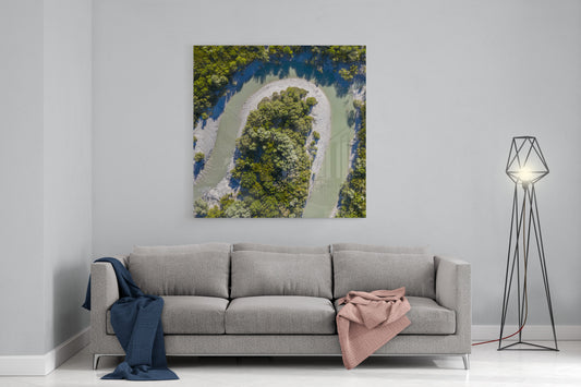Shark! Riddell Beach - Square Acrylic Print