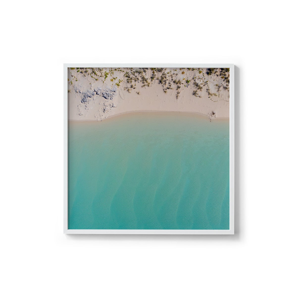Coconut Well Lagoon - Square Framed Print