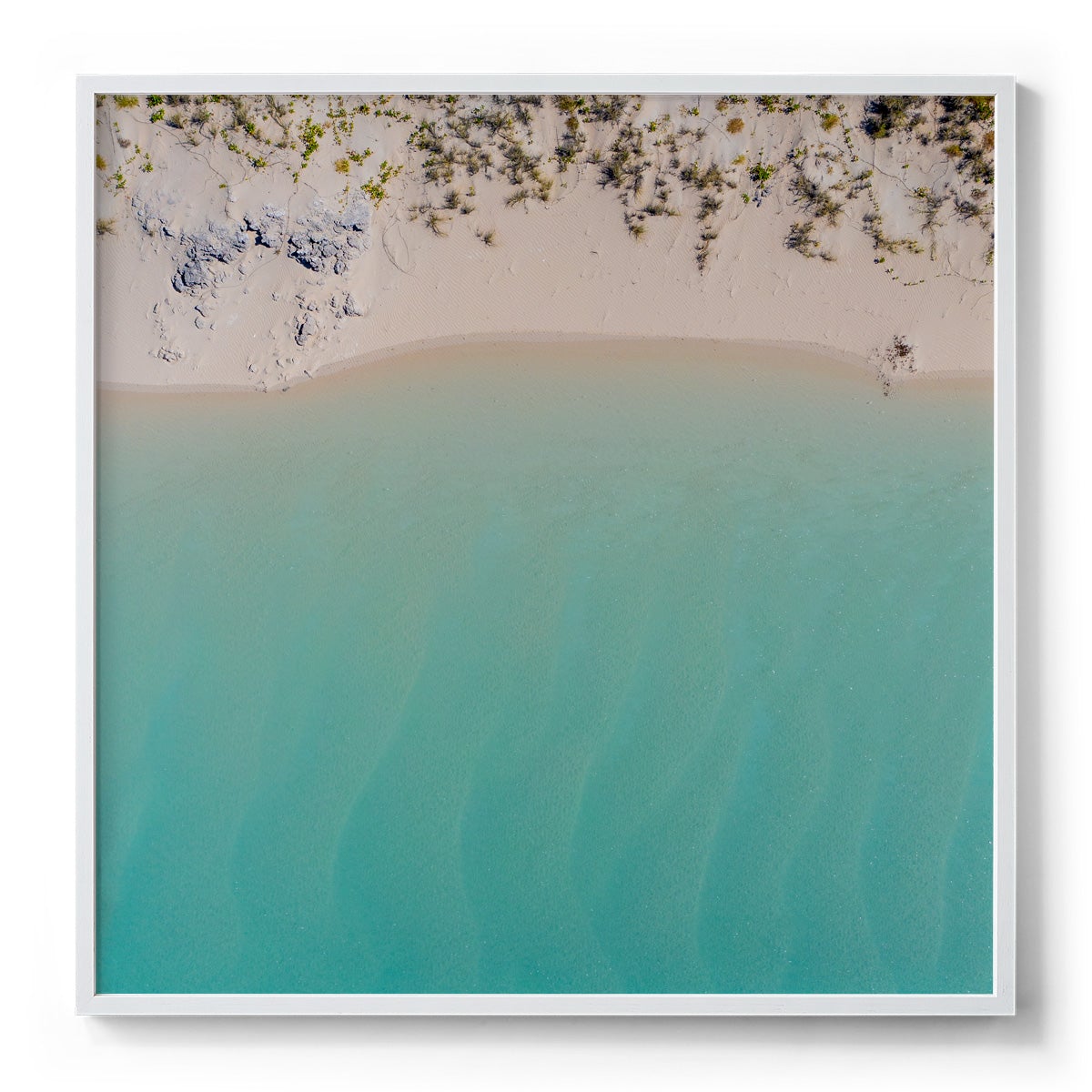 Coconut Well Lagoon - Square Framed Print