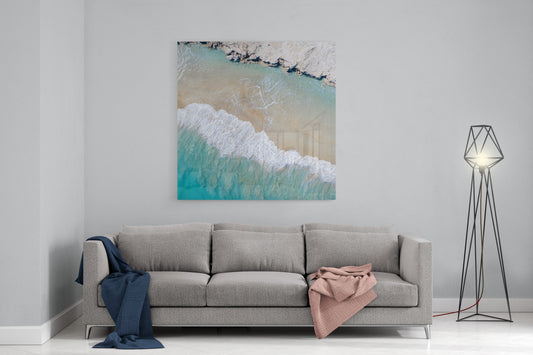 Willie Creek Sandbar Abstract #2 - Square Acrylic Print