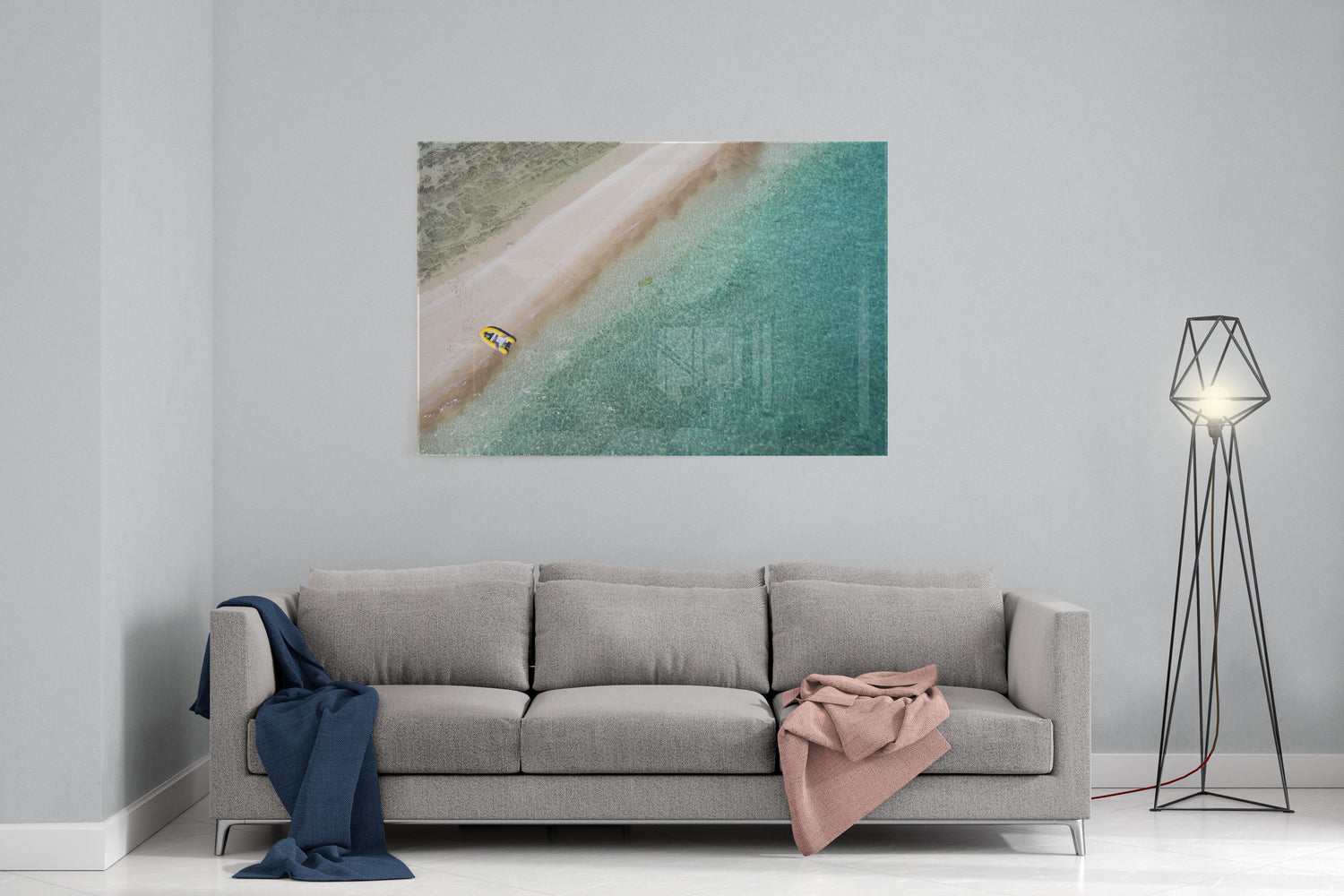 Langford Island Sandbar and Tender - Acrylic Print