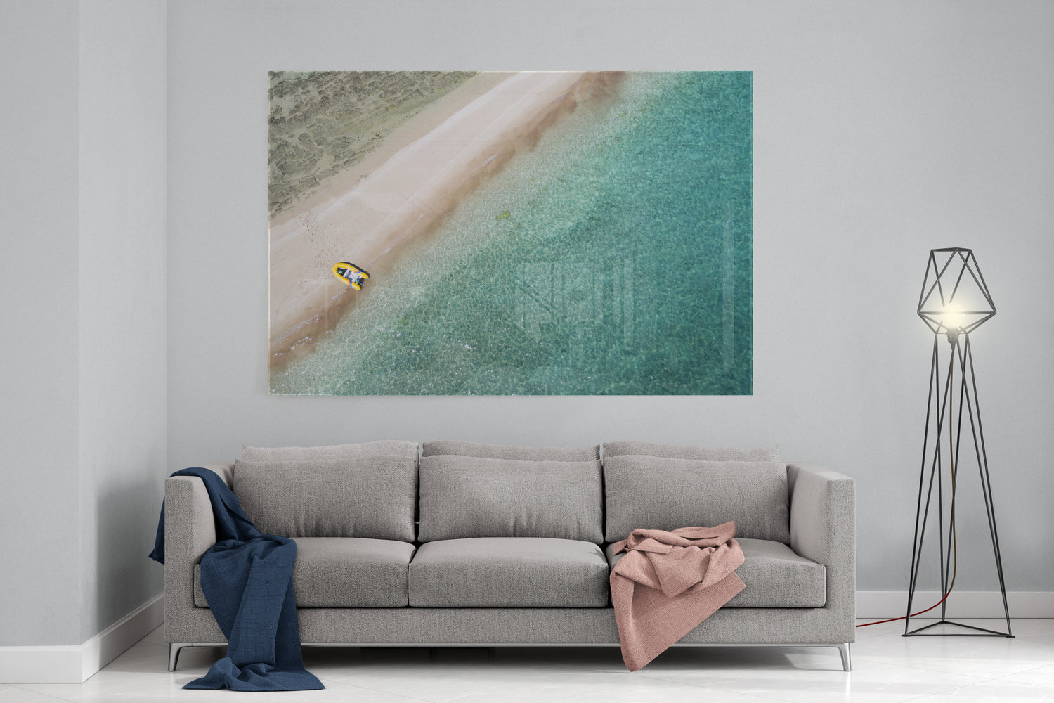 Langford Island Sandbar and Tender - Acrylic Print