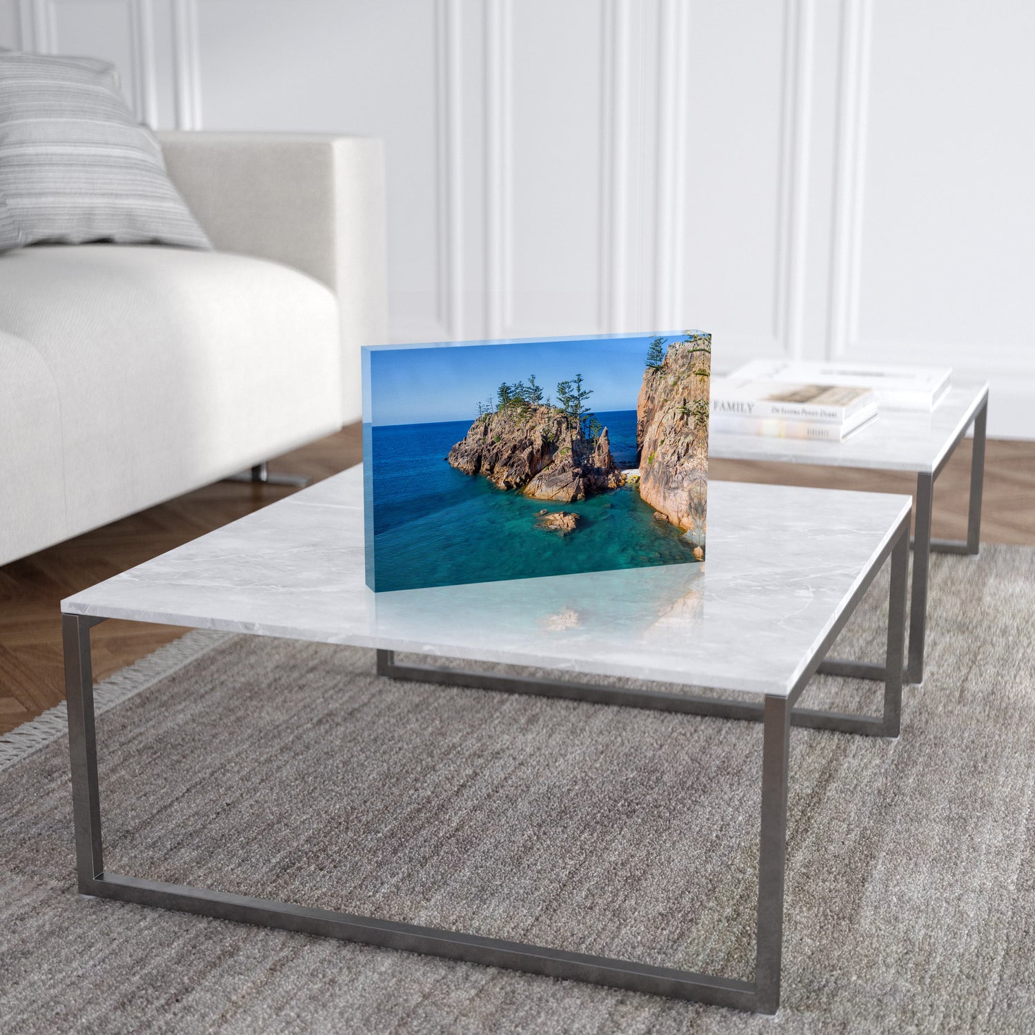 Dolphin Point, Blue Pearl Bay - Acrylic ICE Block