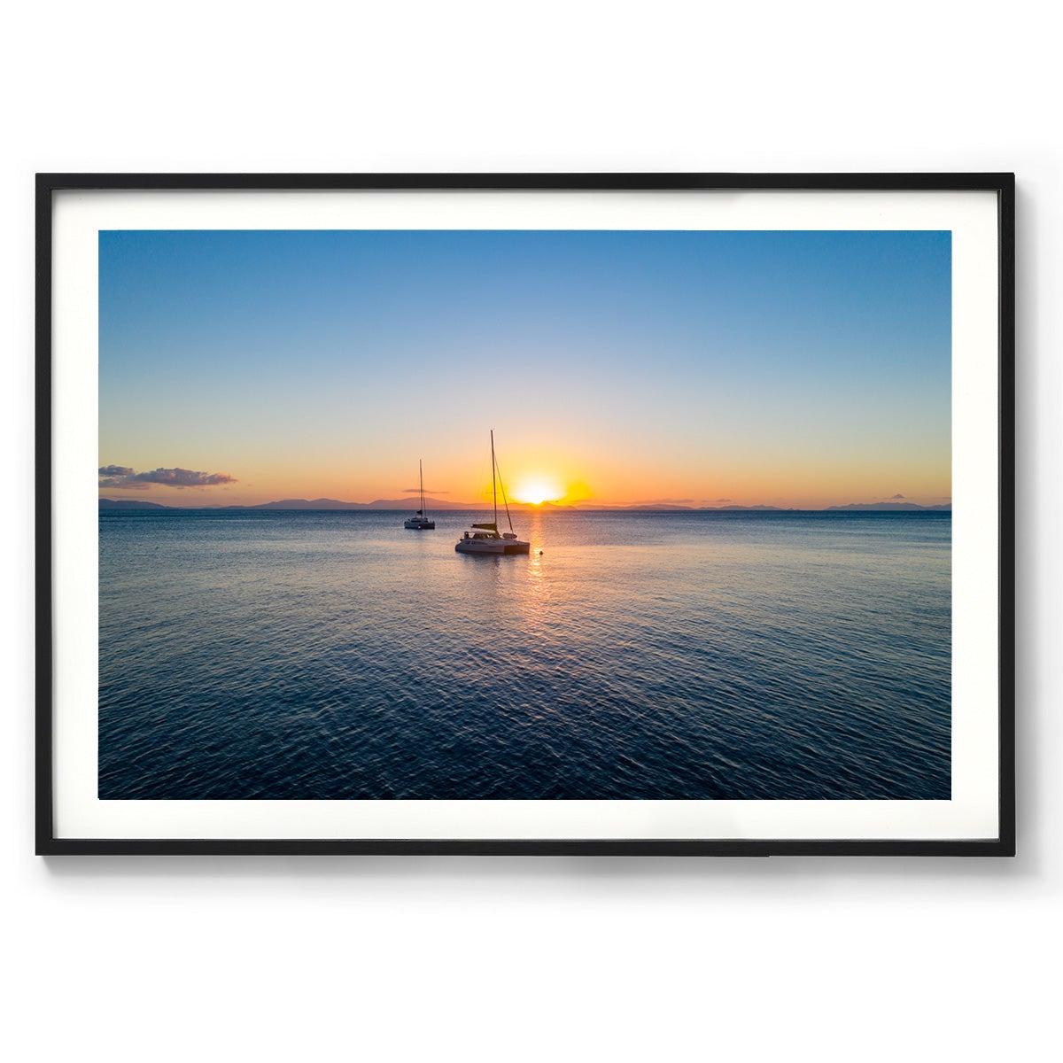 Moored in Blue Pearl Bay - Framed Print