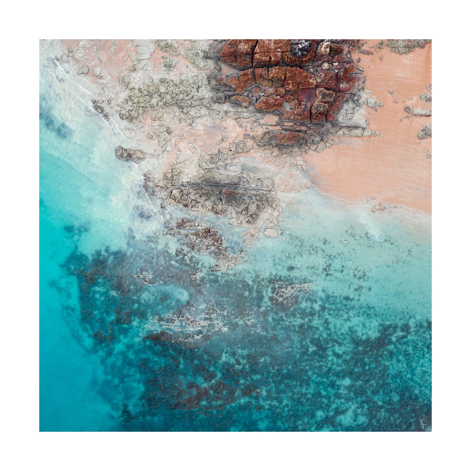 Entrance Point Abstracts at Sunset #4 - Square Framed Print