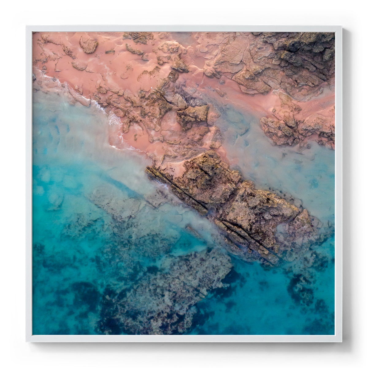 Entrance Point Abstracts at Sunset #3 - Square Framed Print