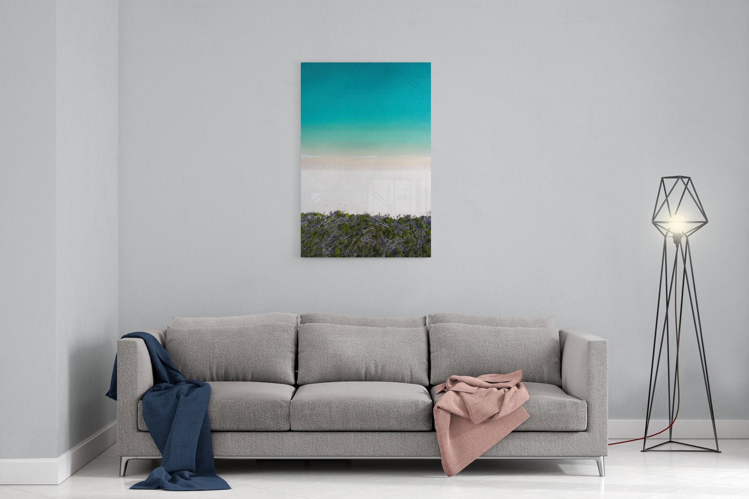 Whitehaven Beach and Forest Abstract - Acrylic Print