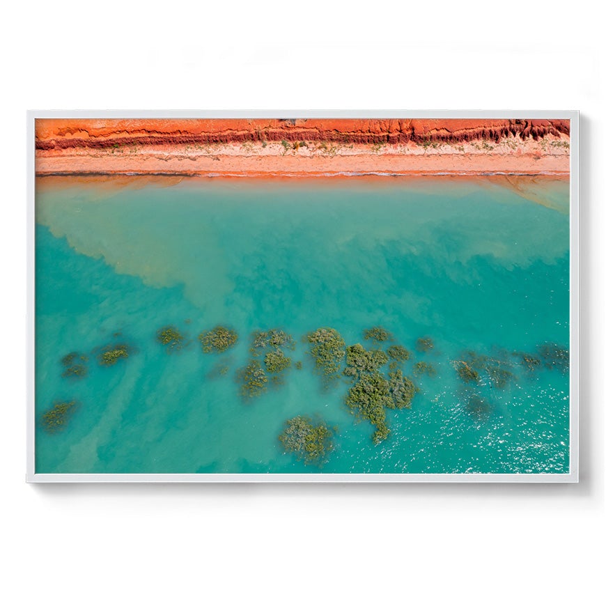 Roebuck Bay Aerial - Framed Print