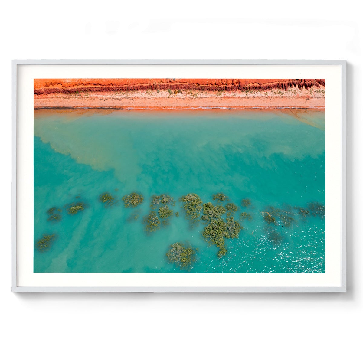 Roebuck Bay Aerial - Framed Print