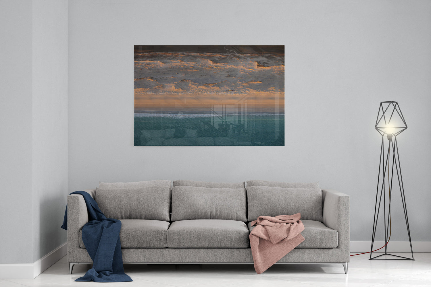 Camped on the Beach - Acrylic Print