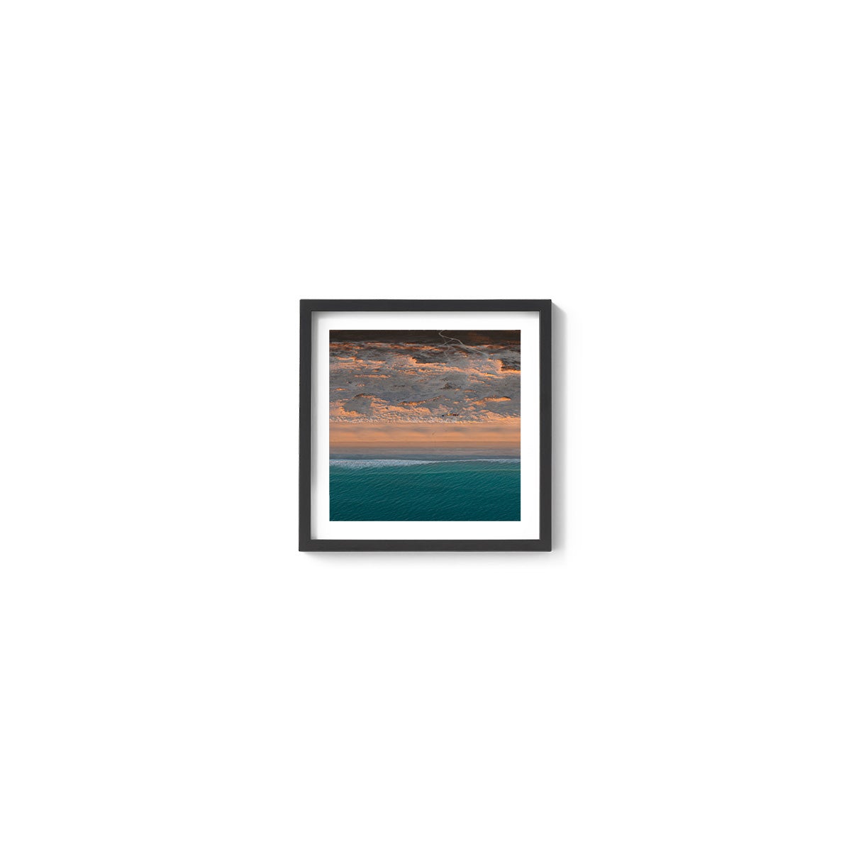 Camped on the Beach  - Square Framed Print