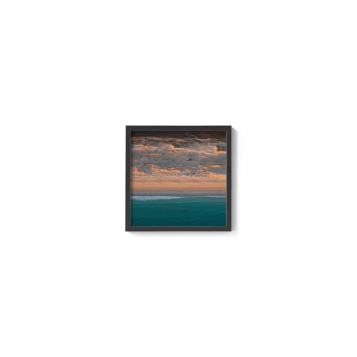 Camped on the Beach  - Square Framed Print