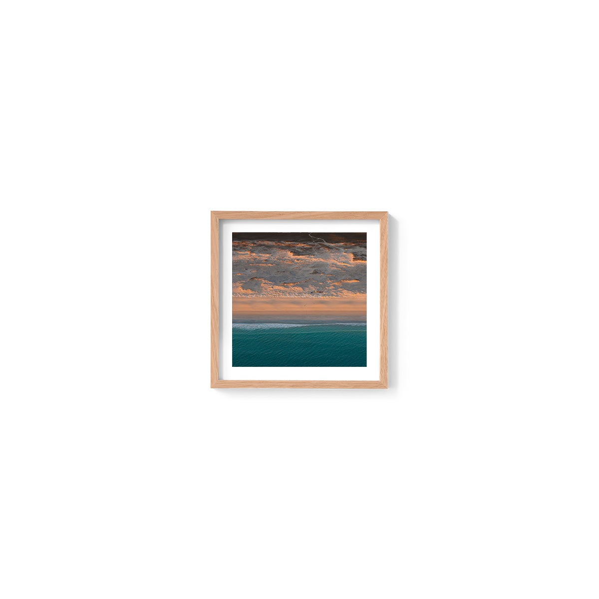 Camped on the Beach  - Square Framed Print