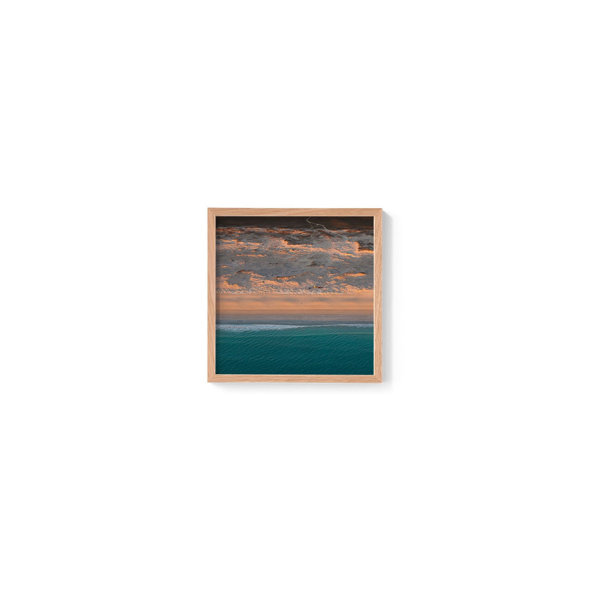 Camped on the Beach  - Square Framed Print