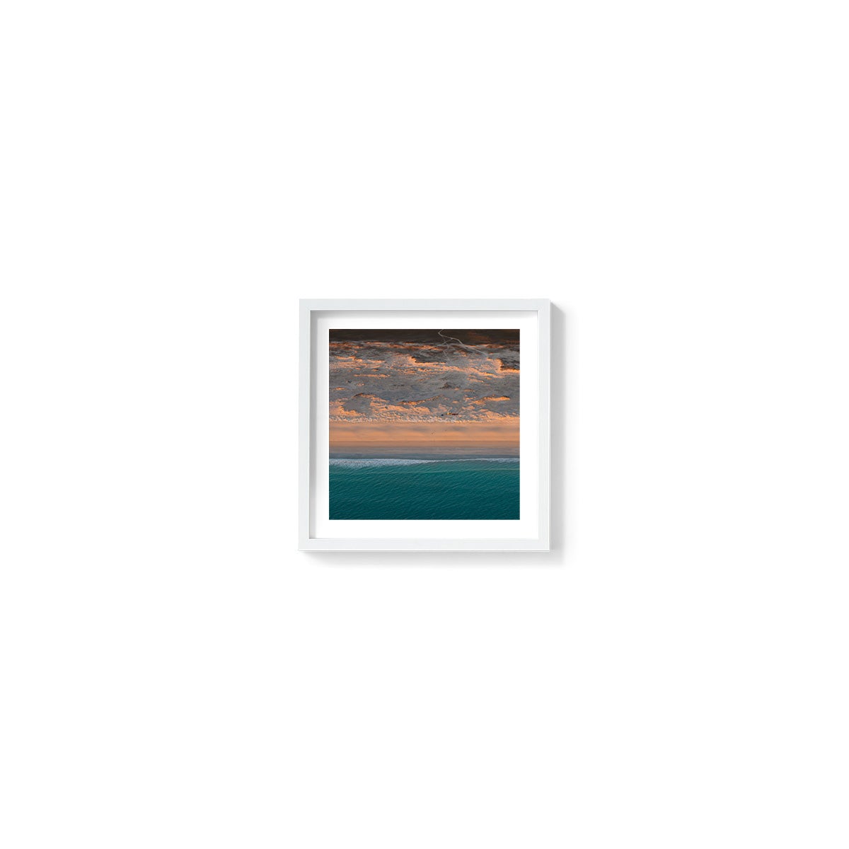 Camped on the Beach  - Square Framed Print
